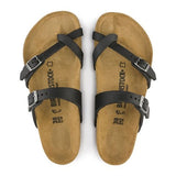 Birkenstock Mayari (Women) - Black Oiled Leather Sandals - Thong - The Heel Shoe Fitters