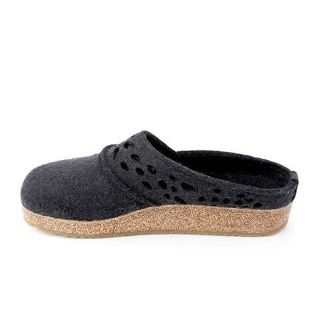 Haflinger Lacey Clog (Women) - Charcoal Dress-Casual - Clogs & Mules - The Heel Shoe Fitters
