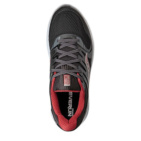 Saucony Redeemer ISO 2 Running Shoe (Men) - Grey/Black/Red Athletic - Running - Stability - The Heel Shoe Fitters