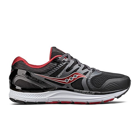 Saucony Redeemer ISO 2 Running Shoe (Men) - Grey/Black/Red Athletic - Running - Stability - The Heel Shoe Fitters