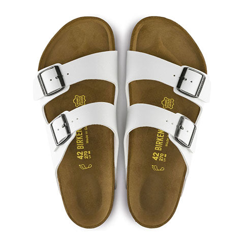 Birkenstock Arizona Birko-Flor Slide Sandal (Unisex) - White Sandals - Slide - The Heel Shoe Fitters