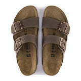 Birkenstock Arizona Birkibuc Slide Sandal (Unisex) - Mocha Sandals - Slide - The Heel Shoe Fitters