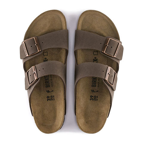 Birkenstock Arizona Birkibuc Slide Sandal (Unisex) - Mocha - The