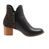 Bueno Jenna Heeled Ankle Boot (Women) - Black Leopard Boots - Fashion - Ankle Boot - The Heel Shoe Fitters