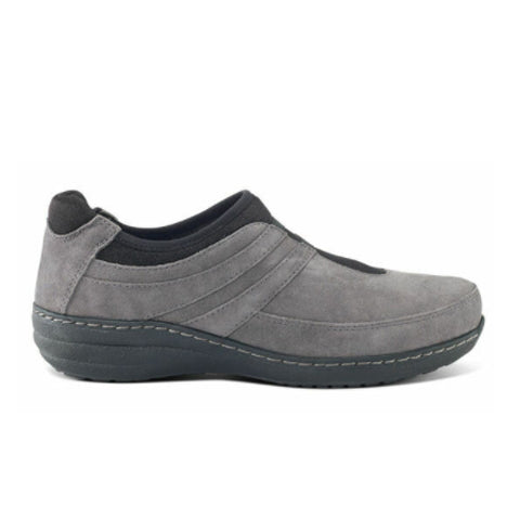 Aetrex Kimber Slip On (Women) - Charcoal Dress-Casual - Slip Ons - The Heel Shoe Fitters