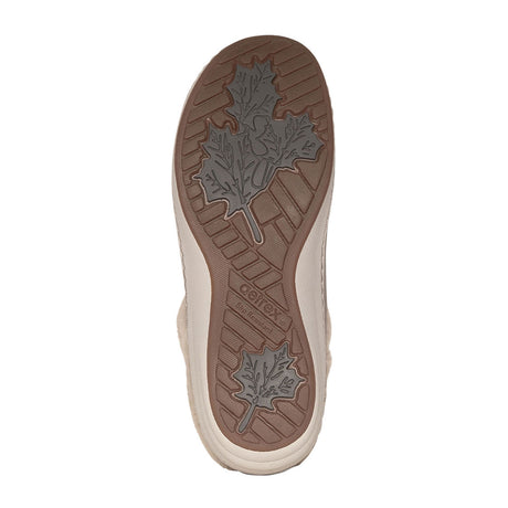 Aetrex Chrissy Slip On (Women) - Beige Leather Dress-Casual - Slip Ons - The Heel Shoe Fitters