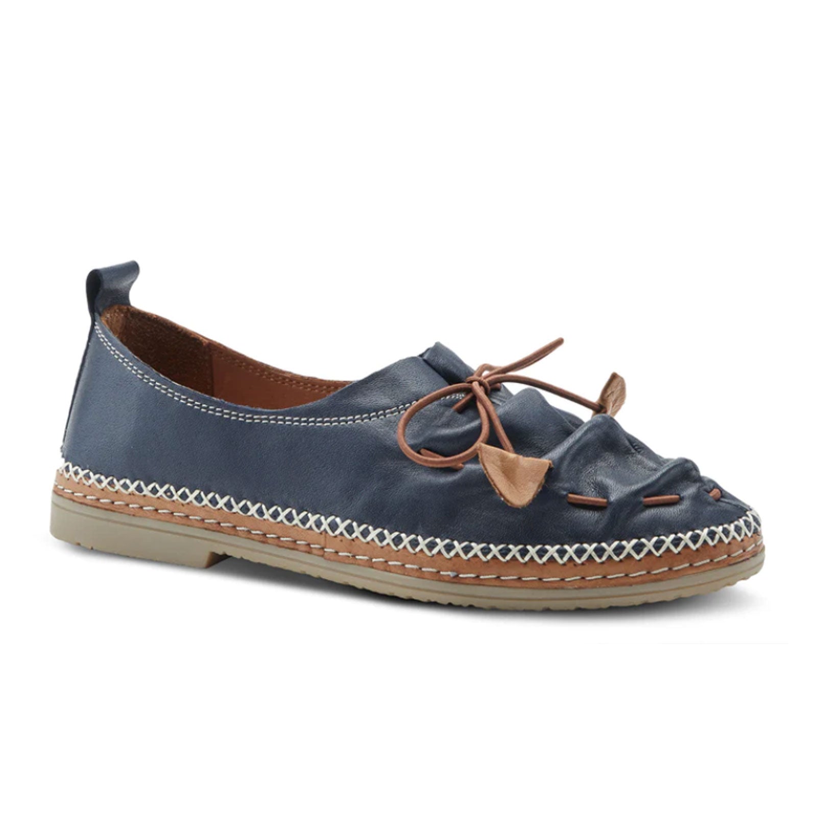Spring Step Berna Slip On Loafer (Women) - Navy Leather Dress-Casual - Slip Ons - The Heel Shoe Fitters