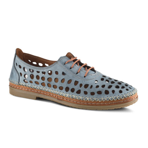 Spring Step Bernetta Lace Up Loafer (Women) - Blue Dress-Casual - Lace Ups - The Heel Shoe Fitters