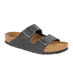 Birkenstock Arizona Soft Footbed Slide Sandal (Unisex) - Black Oiled Leather Sandals - Slide - The Heel Shoe Fitters