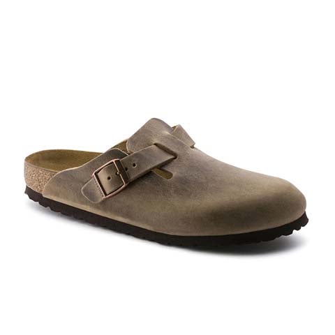 Birkenstock Boston (Unisex) - Tobacco Oiled Leather Dress-Casual - Clogs & Mules - The Heel Shoe Fitters