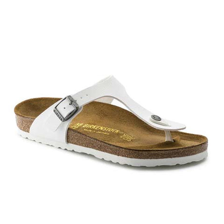Birkenstock Gizeh (Women) - White Birko-Flor Sandals - Thong - The Heel Shoe Fitters