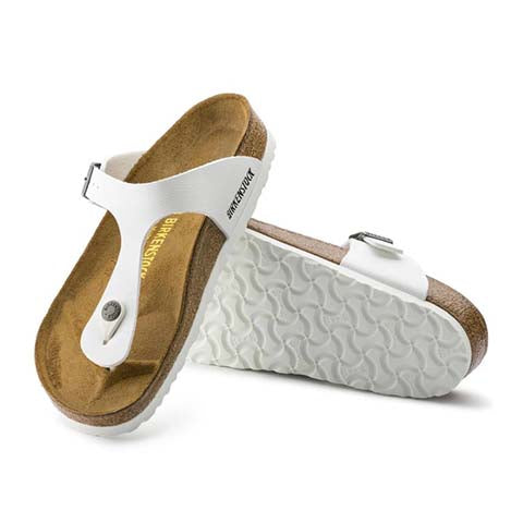 Birkenstock Gizeh Sandal (Women) - White Birko-Flor Sandals - Thong - The Heel Shoe Fitters