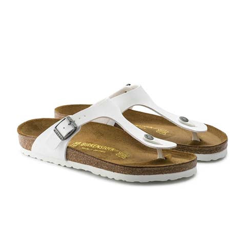 Birkenstock Gizeh Sandal (Women) - White Birko-Flor Sandals - Thong - The Heel Shoe Fitters