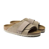 Birkenstock Kyoto Slide Sandal (Men) - Taupe Suede Sandals - Slide - The Heel Shoe Fitters