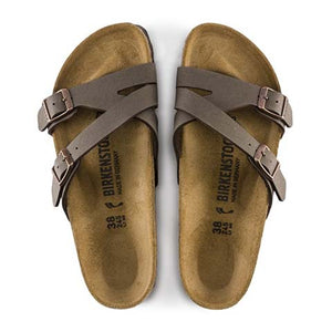 Birkenstock Yao Birkibuc Sandal (Women) - Mocha Sandals - Slide - The Heel Shoe Fitters