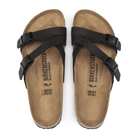 Birkenstock Yao Birko-Flor Sandal (Women) - Black Sandals - Slide - The Heel Shoe Fitters