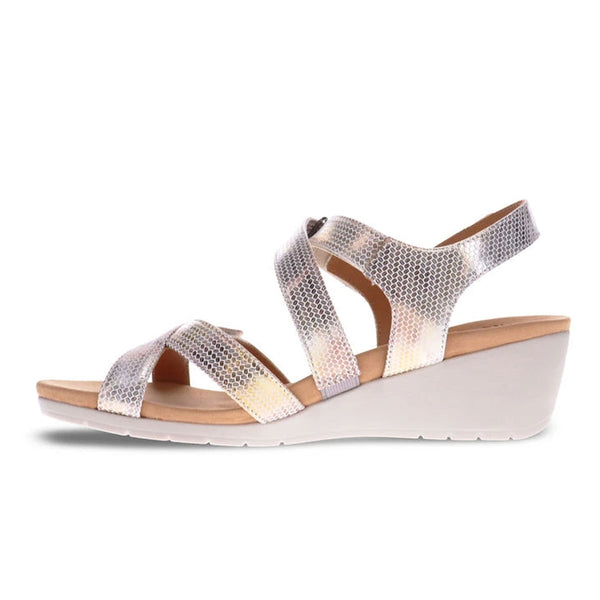 Revere Casablanca Wedge Sandal (Women) - Metallic Interest - The Heel ...