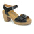 Aetrex Tory Heeled Sandal (Women) - Black Dress-Casual - Heels - The Heel Shoe Fitters