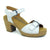 Aetrex Tory Heeled Sandal (Women) - White Dress-Casual - Heels - The Heel Shoe Fitters