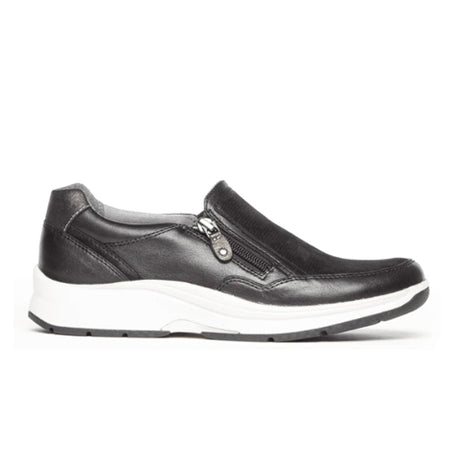 Aravon Pyper Side Zip (Women) - Black Dress-Casual - Slip Ons - The Heel Shoe Fitters