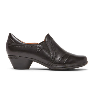 Cobb Hill Laurel Slip On (Women) - Black Leather Dress-Casual - Slip Ons - The Heel Shoe Fitters
