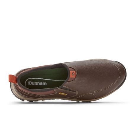 Dunham Glastonbury Slip On (Men) - Brown Leather Dress-Casual - Slip Ons - The Heel Shoe Fitters