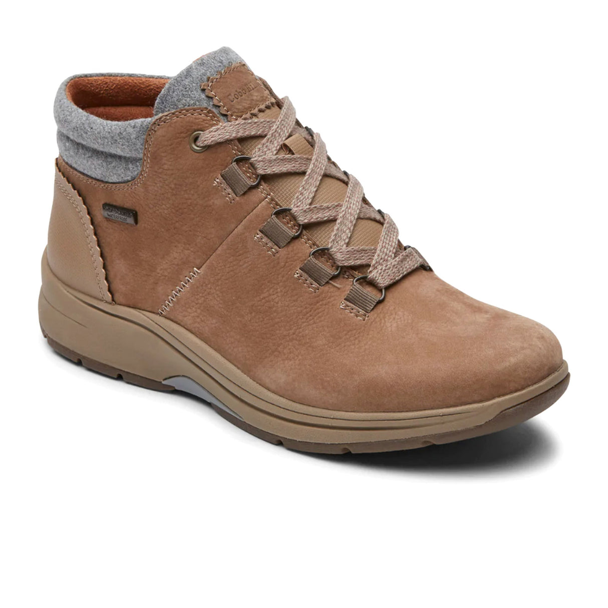 Cobb Hill Pyper Waterproof Hiker (Women) - Taupe Nubuck Boots - Hiking - Mid - The Heel Shoe Fitters