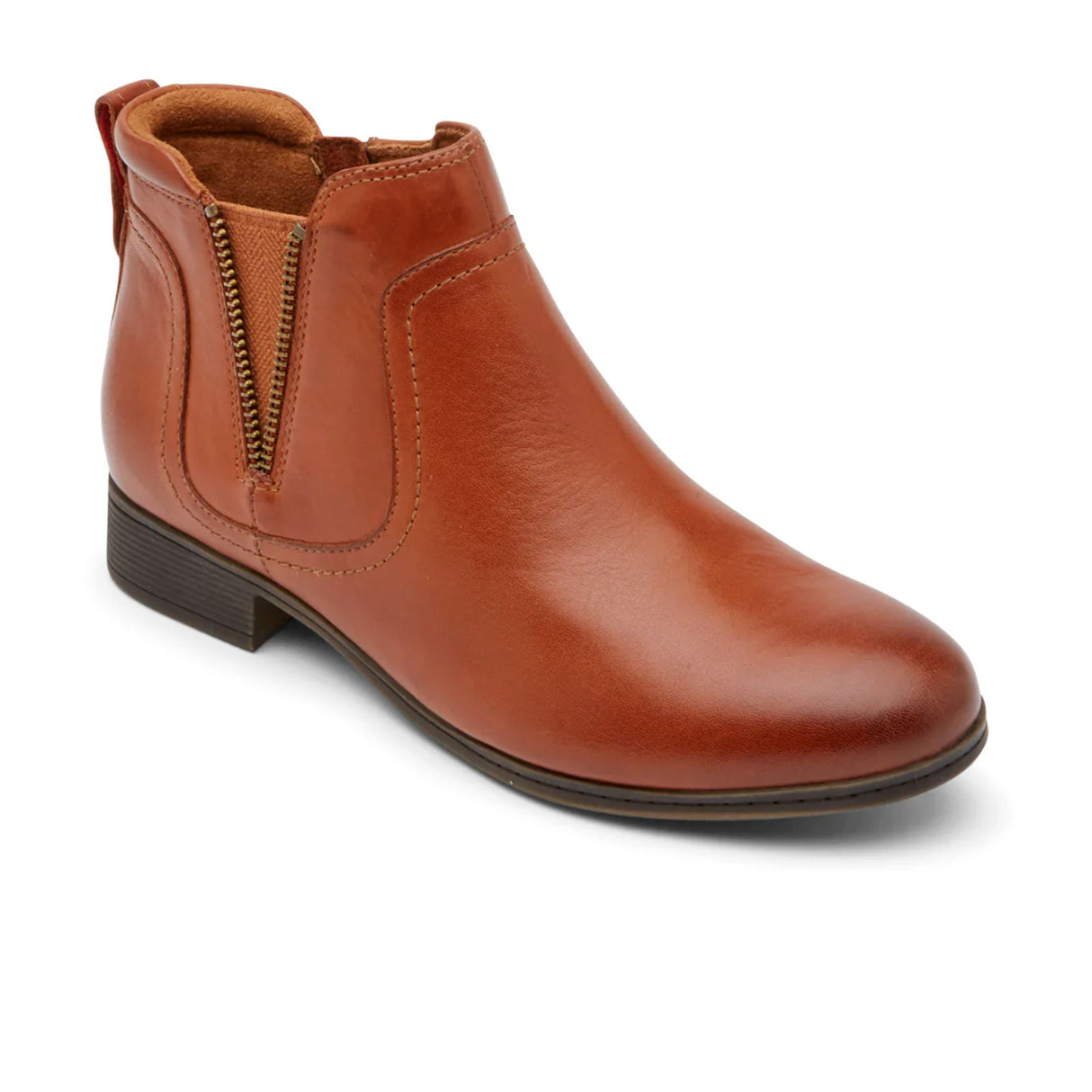 Cobb Hill Crosbie Gore Boot (Women) - Toffee Tan Leather Boots - Fashion - Ankle Boot - The Heel Shoe Fitters