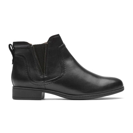 Cobb Hill Crosbie Gore Boot (Women) - Black Leather Boots - Fashion - Ankle Boot - The Heel Shoe Fitters