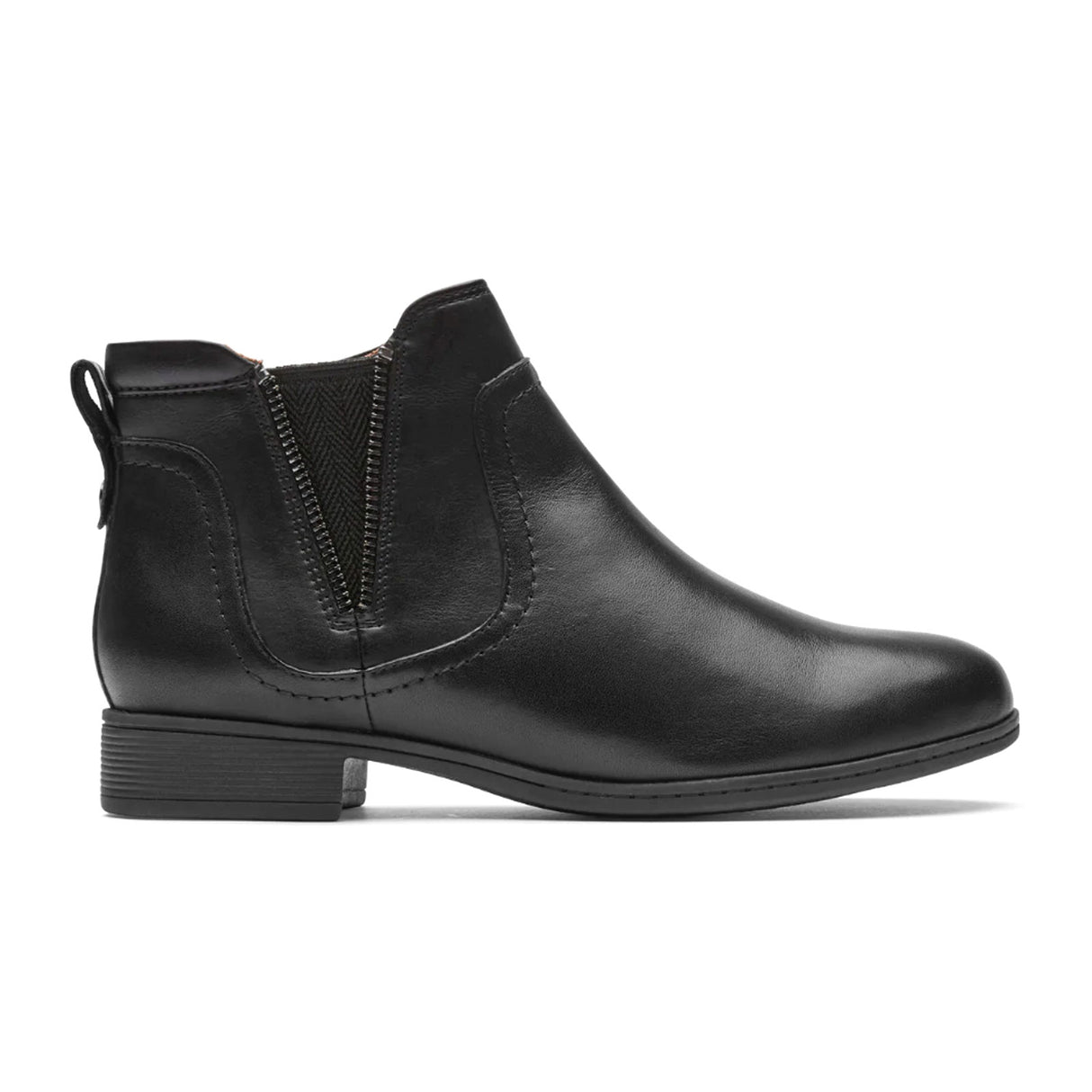 Cobb Hill Crosbie Gore Ankle Boot (Women) - Black Leather Boots - Fashion - Ankle Boot - The Heel Shoe Fitters