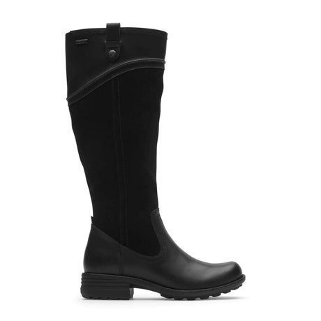 Cobb Hill Brunswick Tall Boot (Women) - Black Leather/Suede Waterproof Boots - Fashion - High - The Heel Shoe Fitters
