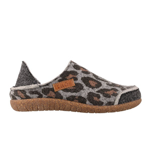 Taos Convertawool Slip On (Women) - Charcoal Leopard Wool Dress-Casual - Slip Ons - The Heel Shoe Fitters