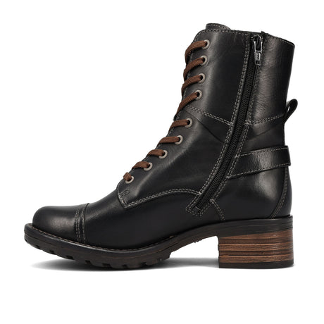 Taos Crave Lace Up Mid Boot (Women) - Classic Black Boots - Casual - Mid - The Heel Shoe Fitters