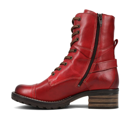 Taos Crave Lace Up Mid Boot (Women) - Classic Red Boots - Casual - Mid - The Heel Shoe Fitters
