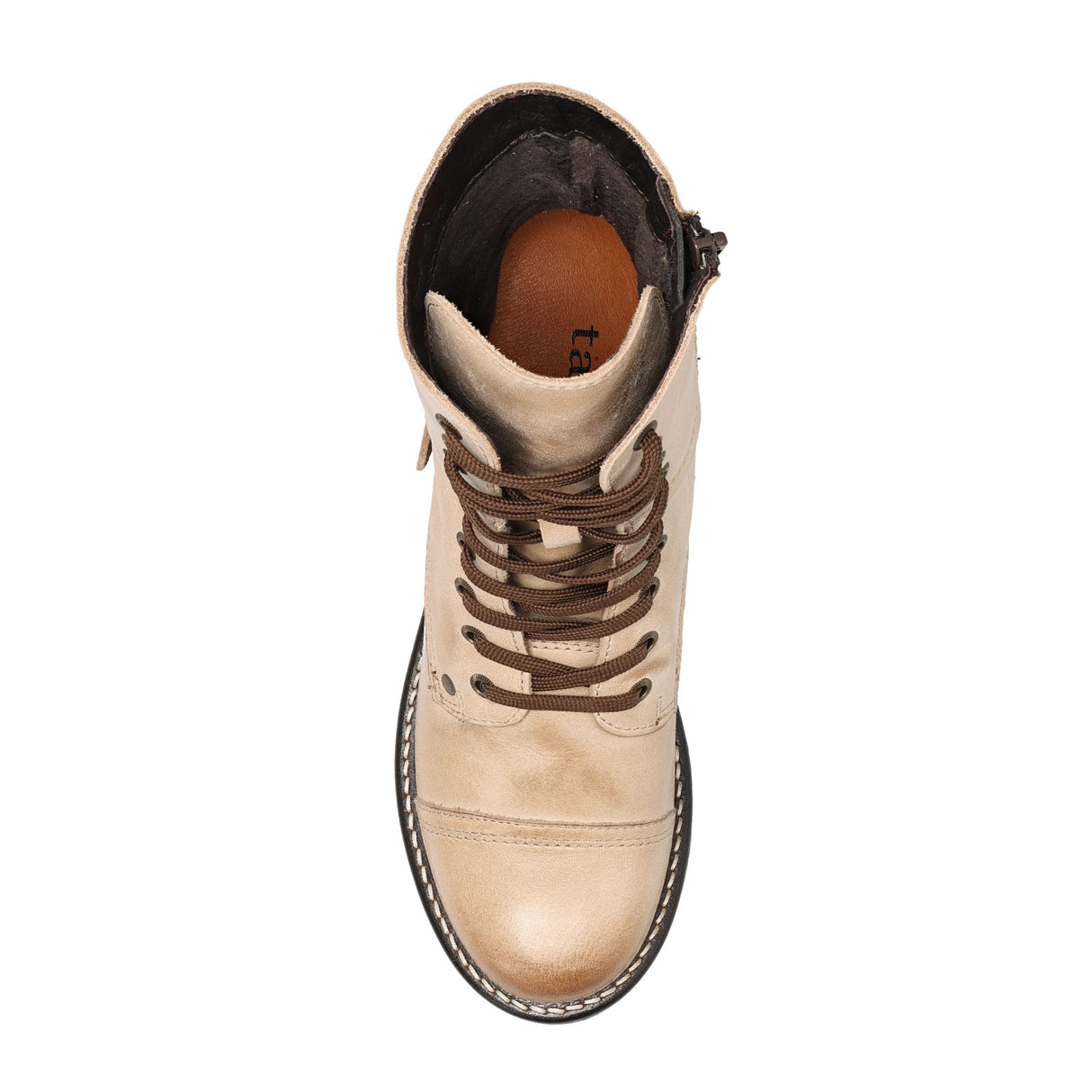 Taos Crave Lace Up Mid Boot (Women) - Stone Leather Boots - Casual - Mid - The Heel Shoe Fitters