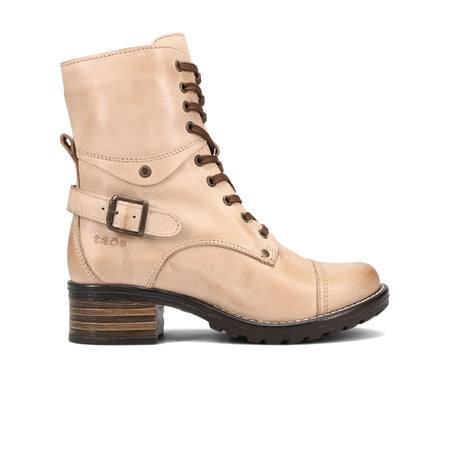 Taos Crave Lace Up Mid Boot (Women) - Stone Leather Boots - Casual - Mid - The Heel Shoe Fitters
