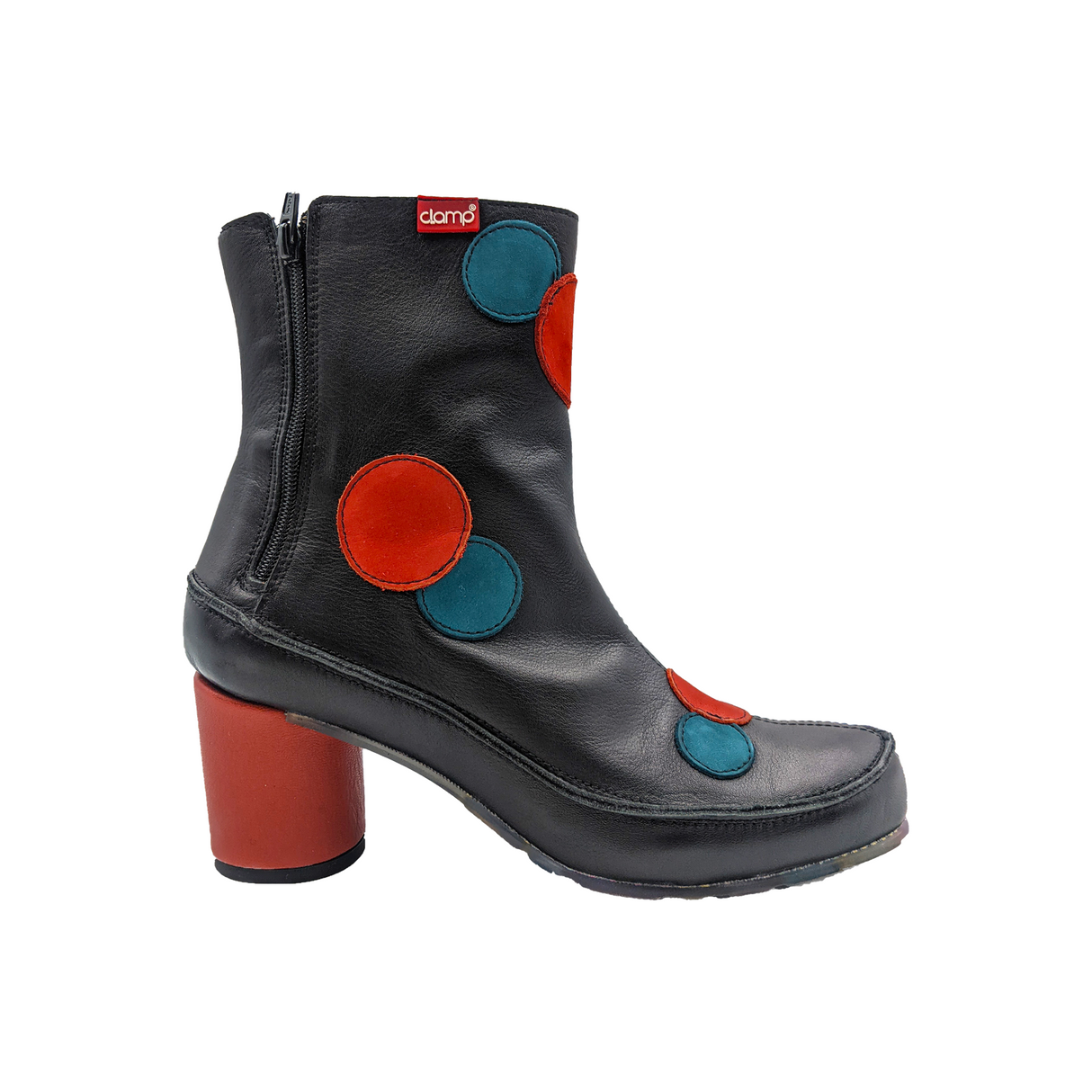 Clamp Chelby Mid Boot (Women) - Black/Chili/Cobalt Boots - Fashion - Mid Boot - The Heel Shoe Fitters