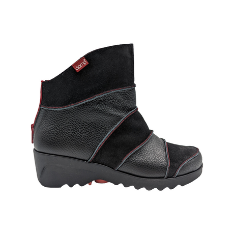 Clamp Colina (Women) - Black/Black/Red Boots - Fashion - Ankle Boot - The Heel Shoe Fitters