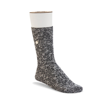 Birkenstock Cotton Slub Crew Sock (Women) - Black/Grey Accessories - Socks - Lifestyle - The Heel Shoe Fitters