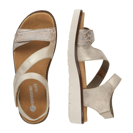 Remonte Jocelyn D2050-60 Backstrap Sandal (Women) - Cliff/Pearlcream Sandals - Backstrap - The Heel Shoe Fitters