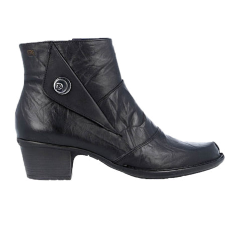 Dorking Dalma D8051 Ankle Boot (Women) - Crackled Black Boots - Fashion - Ankle Boot - The Heel Shoe Fitters