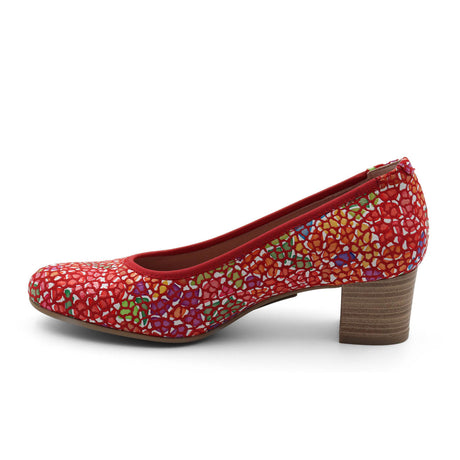 Dorking Geminis D8469 Pump (Women) - Malboro Print Dress-Casual - Heels - The Heel Shoe Fitters