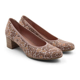 Dorking Geminis D8469 Pump (Women) - Taupe Print Dress-Casual - Heels - The Heel Shoe Fitters