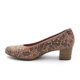 Dorking Geminis D8469 Pump (Women) - Taupe Print Dress-Casual - Heels - The Heel Shoe Fitters