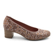 Dorking Geminis D8469 Pump (Women) - Taupe Print Dress-Casual - Heels - The Heel Shoe Fitters