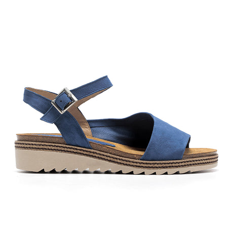 Dorking Espe D8540 Backstrap Sandal (Women) - Navy Suede Sandals - Backstrap - The Heel Shoe Fitters