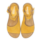 Dorking Espe D8540 Backstrap Sandal (Women) - Yellow Suede Sandals - Backstrap - The Heel Shoe Fitters