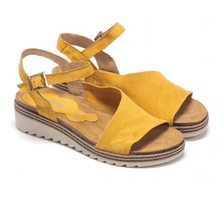 Dorking Espe D8540 Backstrap Sandal (Women) - Yellow Suede Sandals - Backstrap - The Heel Shoe Fitters