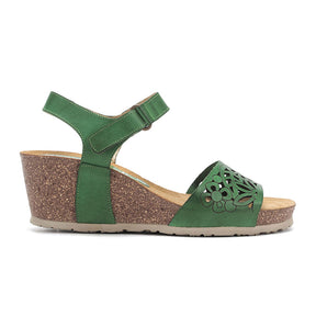Dorking Palma D8550 Wedge Sandal(Women) - Green Sandal - Heel/Wedge - The Heel Shoe Fitters