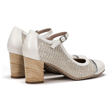 Dorking Rodin D8741 Heeled Mary Jane (Women) - Cream Dress-Casual - Heels - The Heel Shoe Fitters